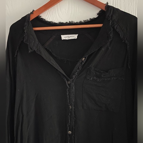 Carly Jean Los Angeles Black Alice Boho Blouse Size XS - Picture 5 of 8